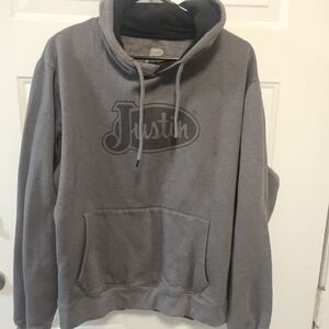Justin Boots Charcoal Hoodie for Men